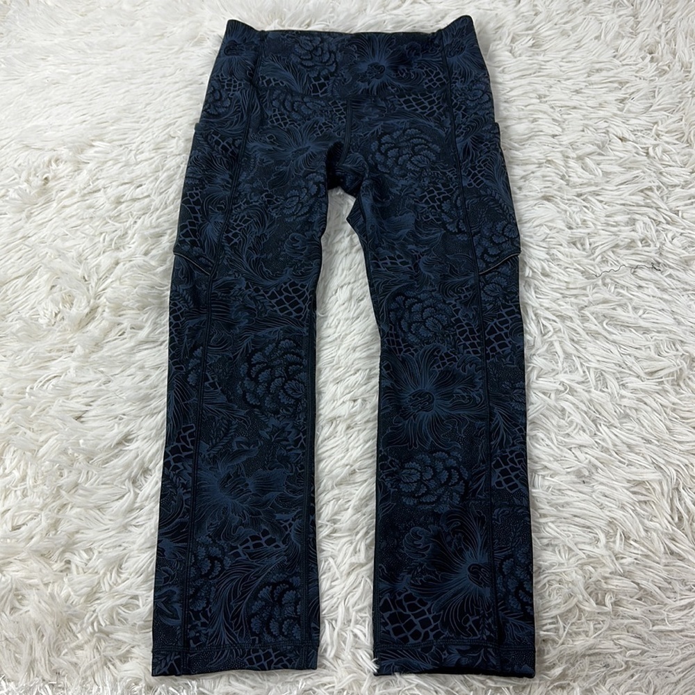 Lululemon Speed Up Crop (21") Nouveau Mach Blue Black